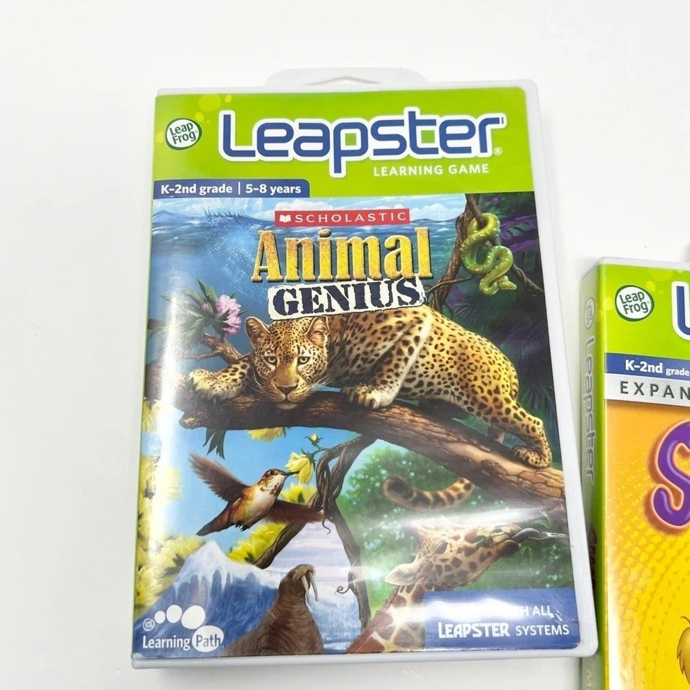 LeapFrog Leapster Games Animal Genius & Scooby-Doo‎ Math Times Two Lot 2007 2009
